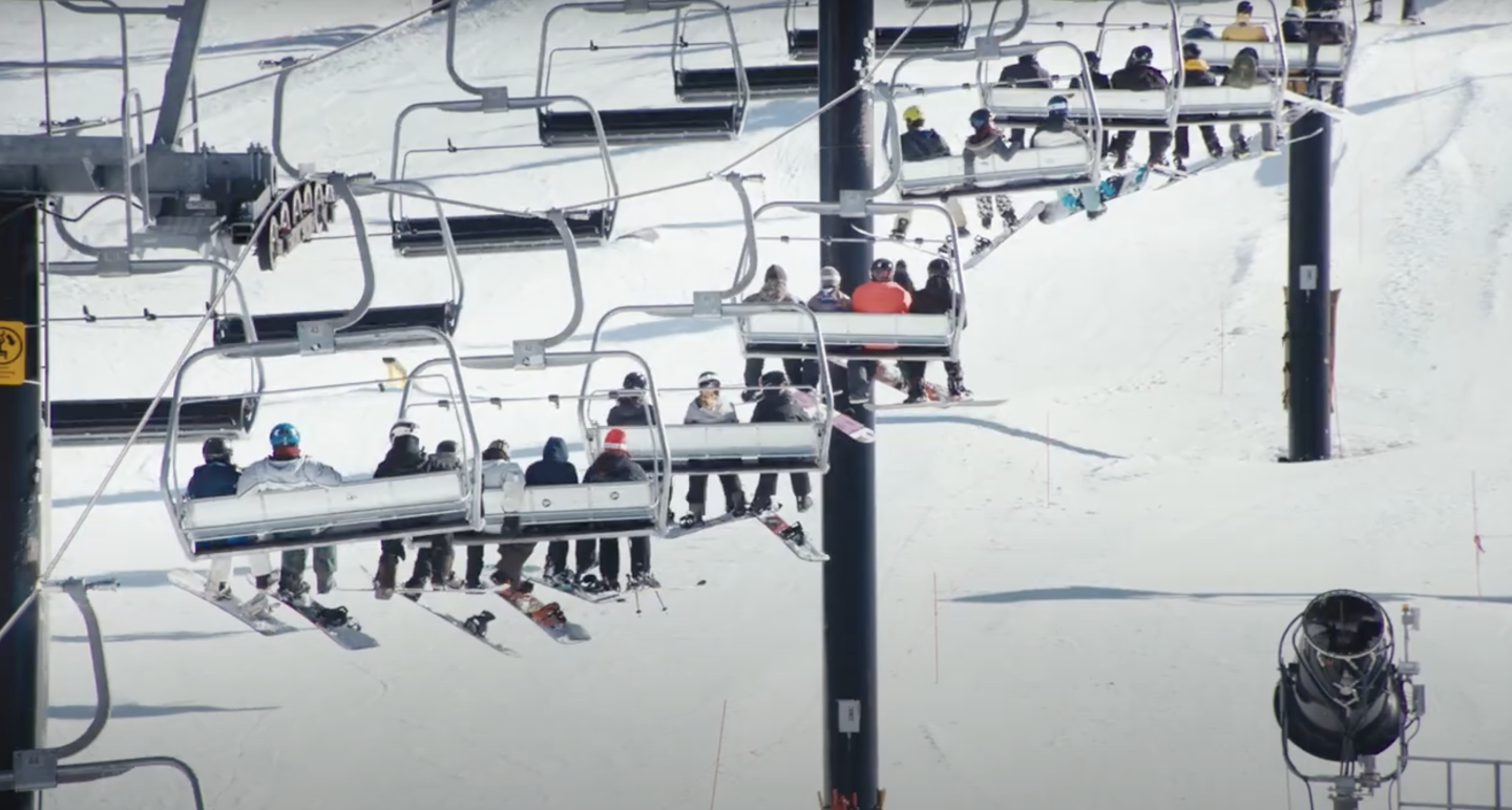 People on chair lift