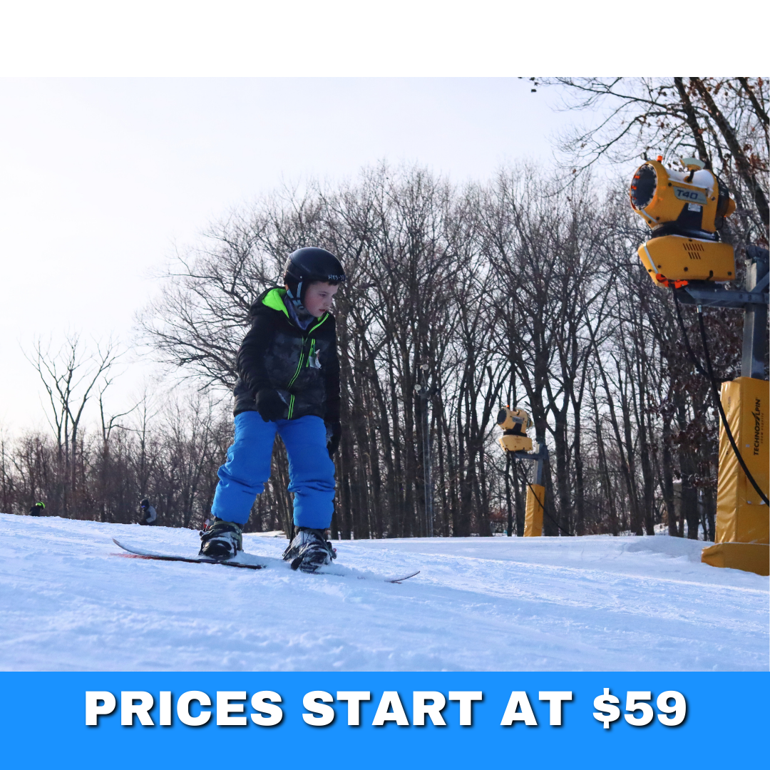 child snowboarding