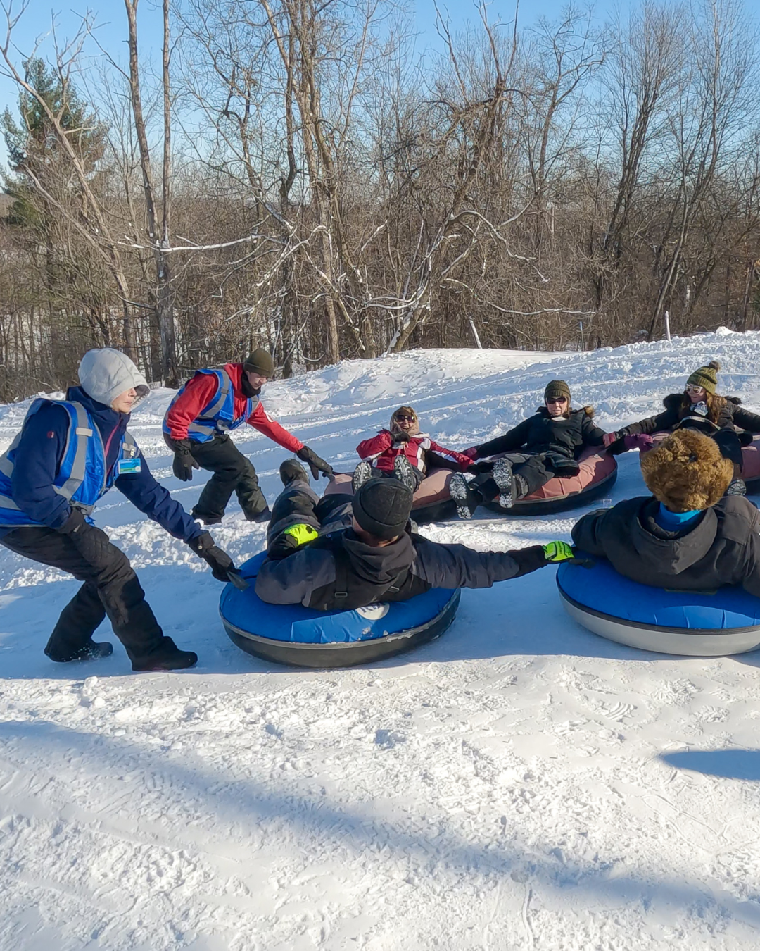 tubing group going down lane