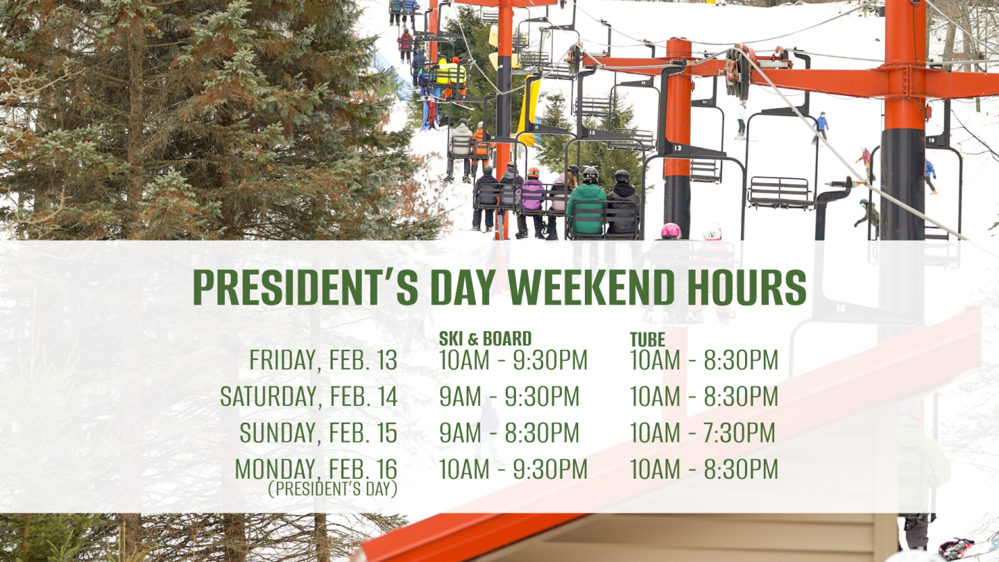 PRESIDENTS DAY HOURS